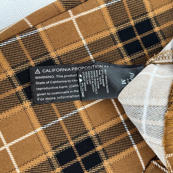 Papaya Vintage Style Clueless Mustard Plaid Two Piece Cropped Jacket & Pants M - Picture 11 of 16